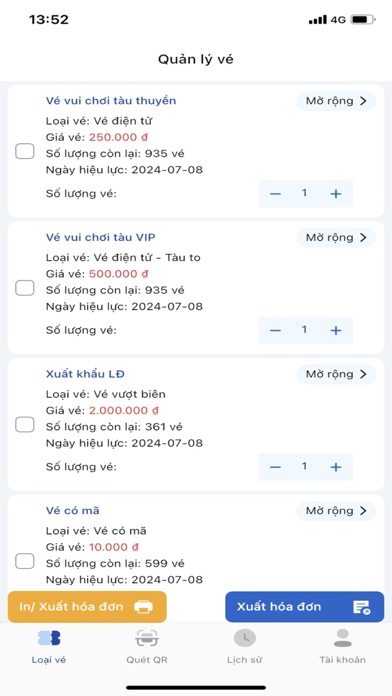 MobiFone Invoice Screenshot