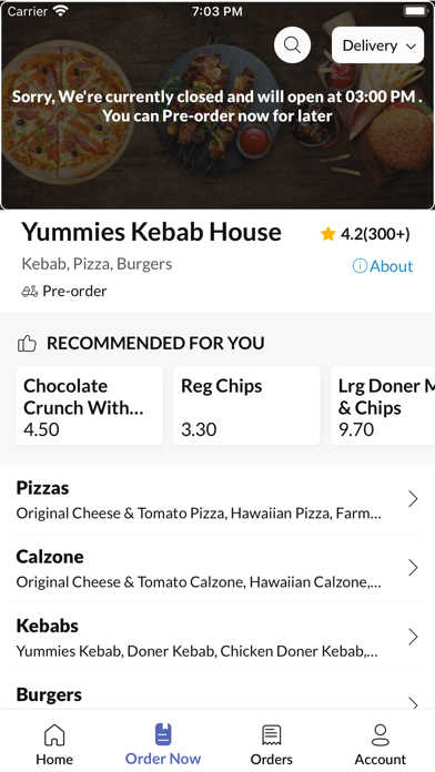 Yummies Kebab House Newport Screenshot