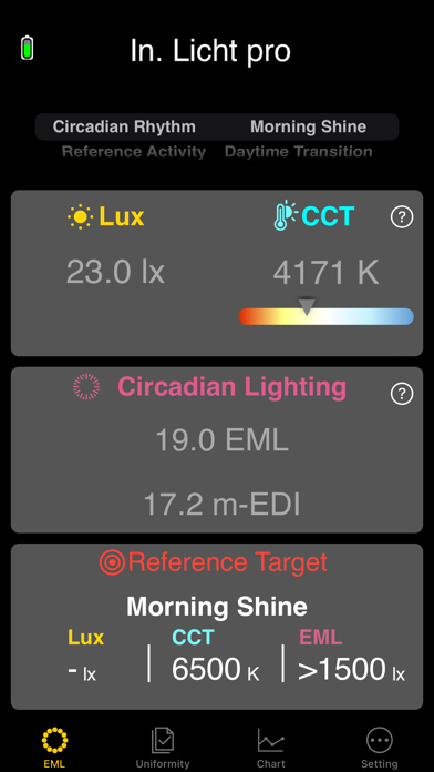 In. Licht pro-Lighting Meter Screenshot