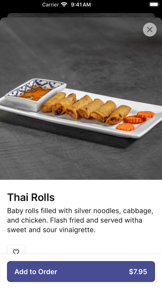 Blue Orchid Thai To Go iPhone screenshot 3 - Food & Drink app