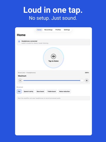 LoudPhone: Increase Volume iPad screenshot