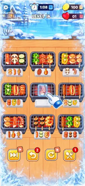 Foodie Blast: Skewer Sort Game screenshot 2