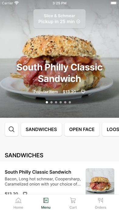 Slice & Schmear To Go iPhone screenshot 2 - Food & Drink app