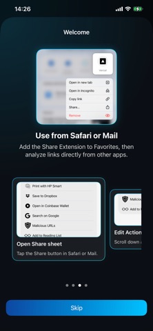 Malicious URLs Detector iPhone screenshot