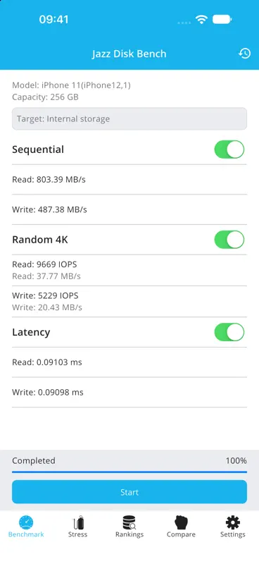 Jazz Disk Bench Pro Speedtest screenshot 1 of 5