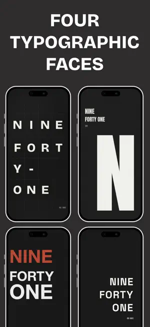 Brutal Time: Typographic Clock screenshot 2