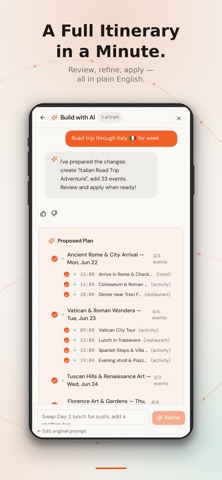 Plany - AI Travel Planner iPhone screenshot