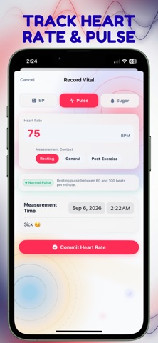 Blood Pressure App: VaraCare iPhone screenshot