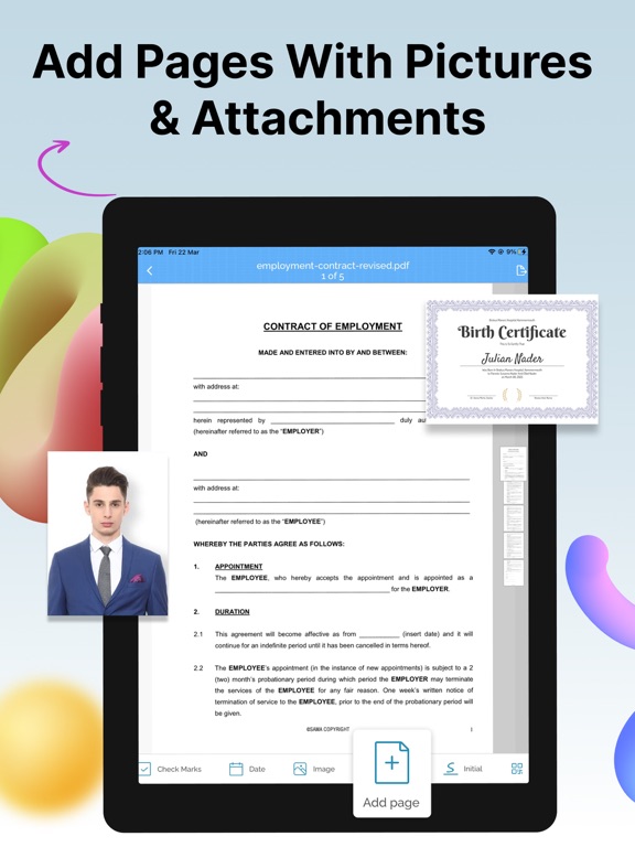eZy Sign,Scan & Fill Documents iPad screenshot 8 - Business app
