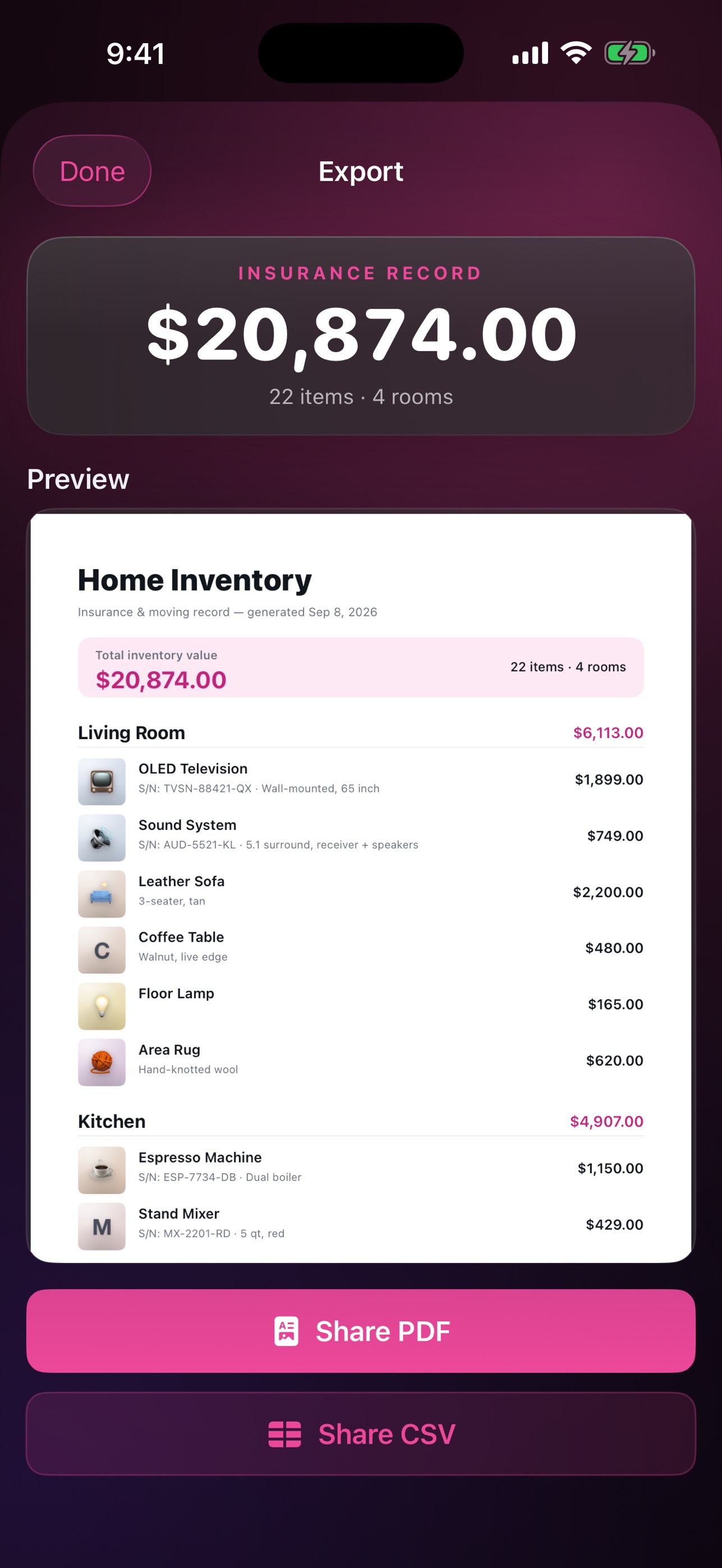 Screenshot 5 of HomeVault: Inventory