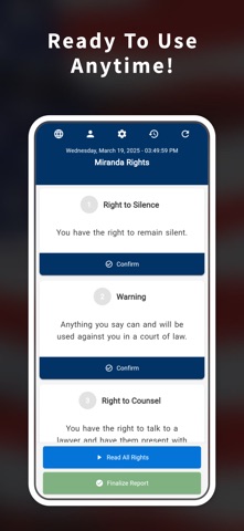 MirandaRightsApp screenshot