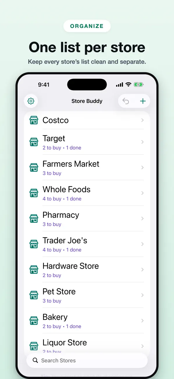 Screenshot #1 pour Store Buddy - Shopping List