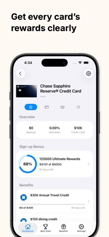 RewardsWise: 信用卡奖励返现管理 screenshot