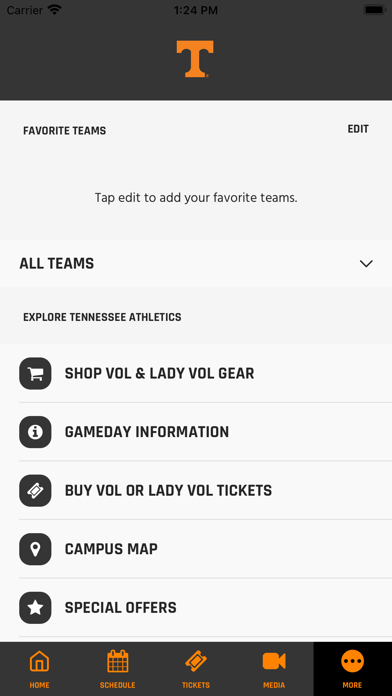 Tennessee Athletics Screenshot