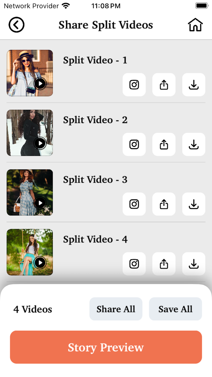 Video Split - Long Story Maker