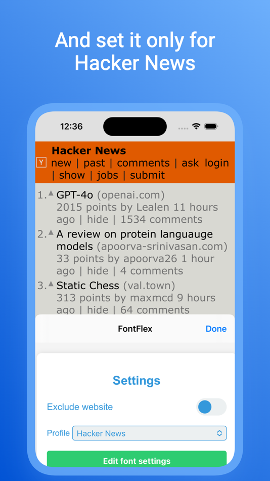#4. Any Font for Safari - FontFlex (macOS) 게시자: Sufiyan Yasa