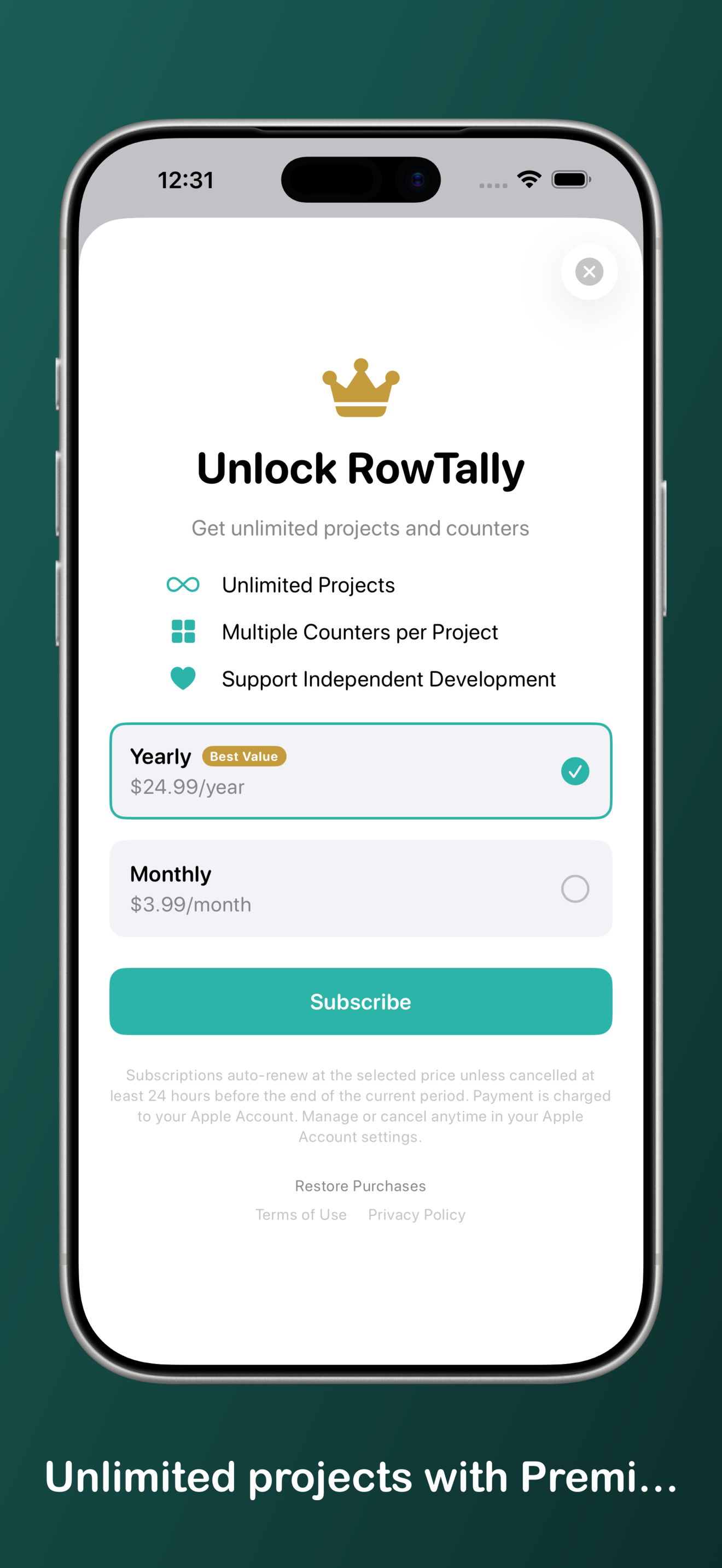 RowTally - Row Counter