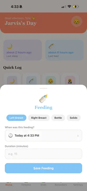 Littlefoot Baby Journal screenshot 2