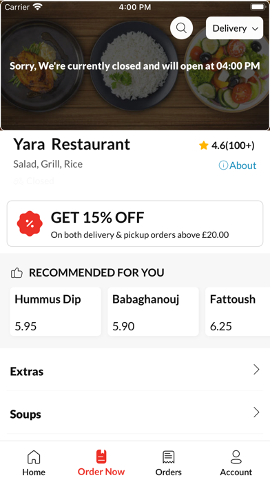 Yara Restaurant Screenshot