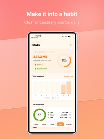 TrimSwipe - Save storage space iPad screenshot