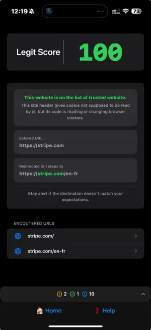 LegitURL screenshot 2