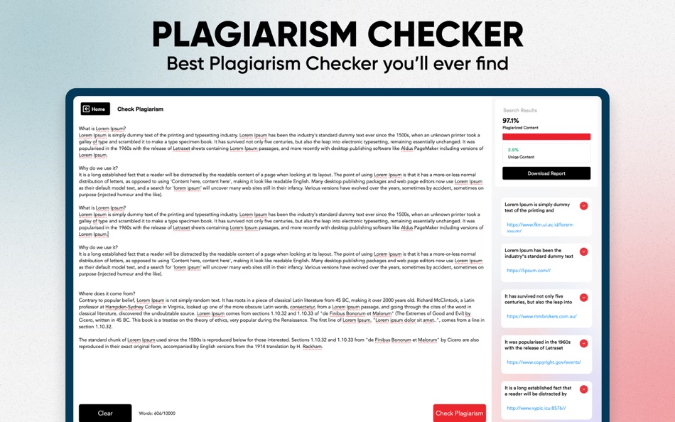 #6. Plagiarism Checker (macOS) 由: CONTENT ARCADE DUBAI LTD FZE