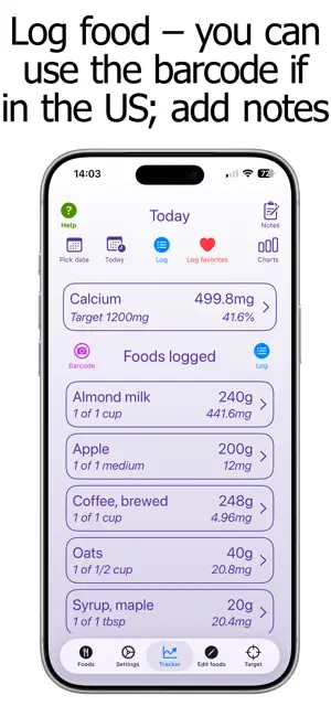Calcium Counter and Tracker screenshot 1