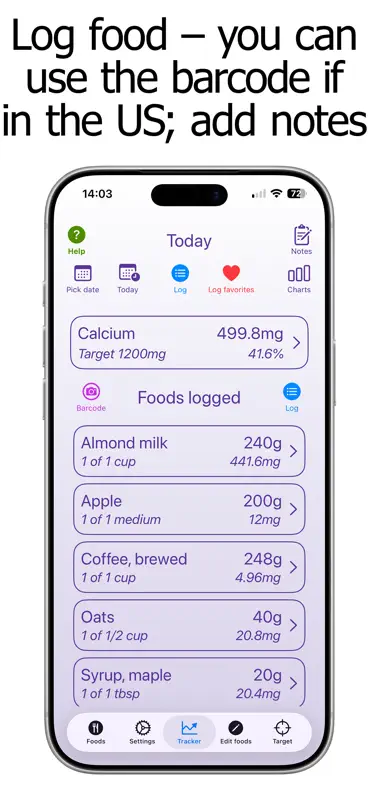 Calcium Counter and Tracker screenshot 1 of 10