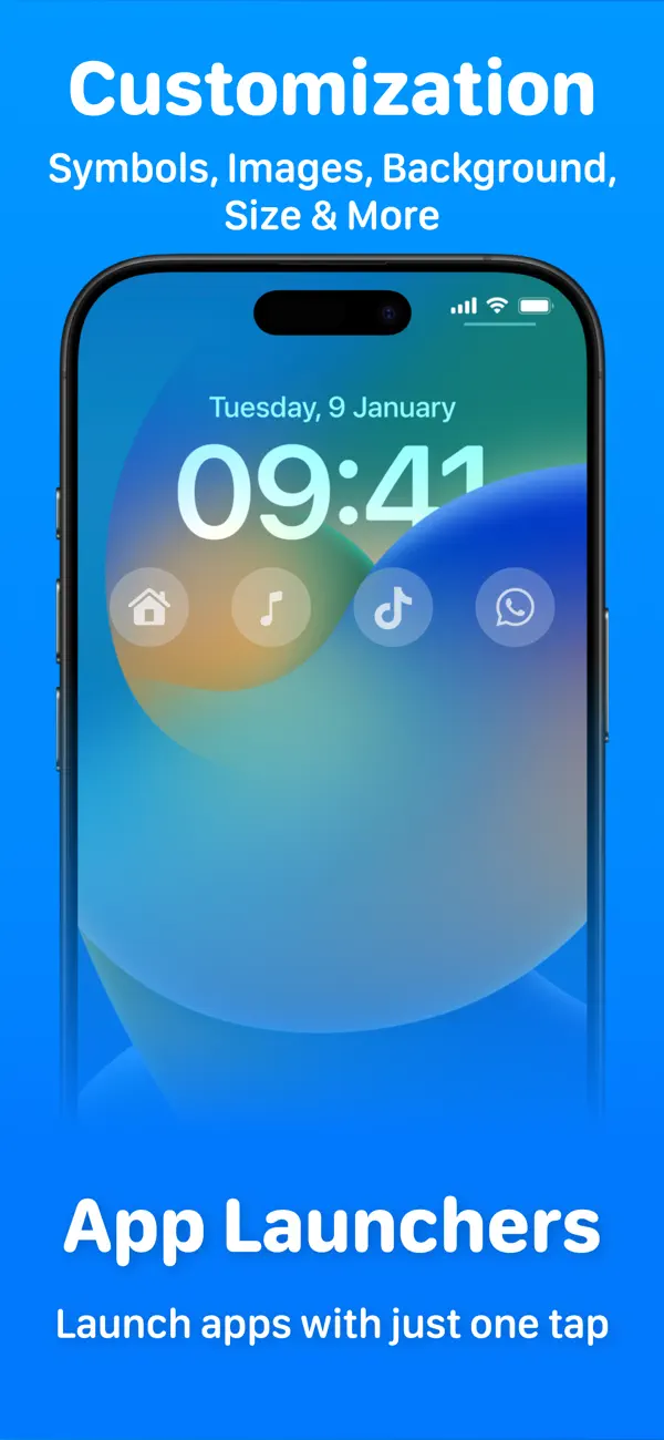 #1. Lock Launcher Widgets LockFlow (iOS) Oleh: Andres Piza Buckmann