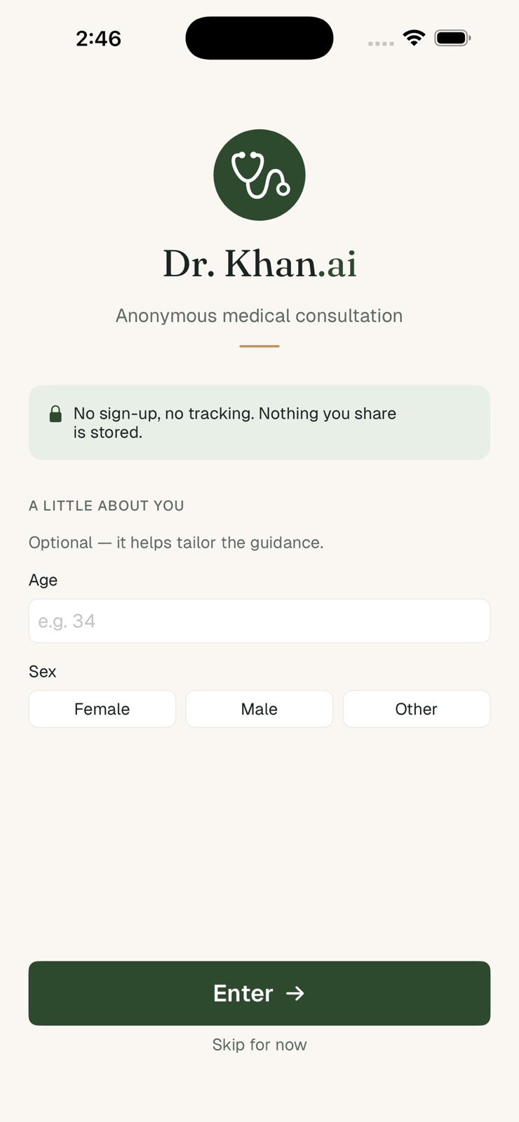 Dr.Khan: AI Doctor & Symptoms iphone screenshot 1
