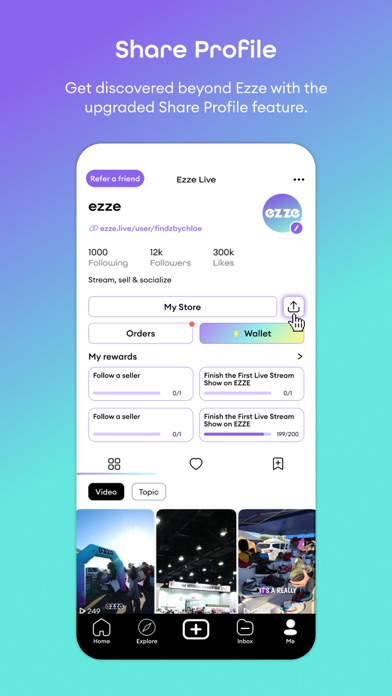 ezze: Stream, Shop & Socialize Screenshot