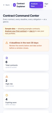 KBM Contract Explainer iPhone screenshot