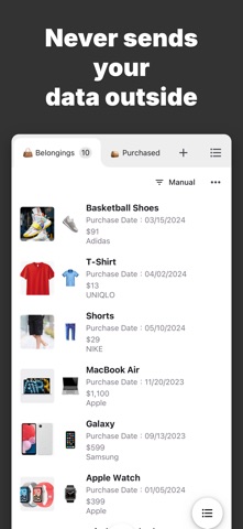Purchase List | Shopping list iPhone screenshot