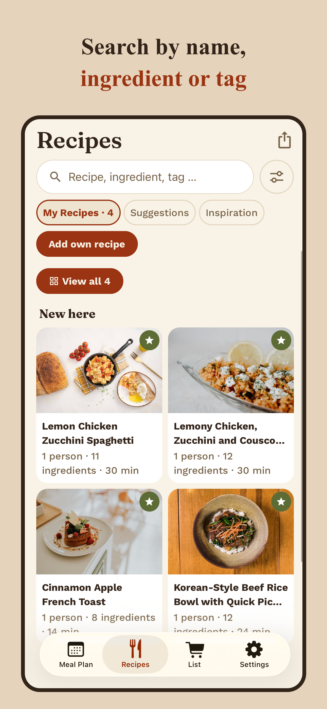 Tellerino: Meal Plan & List screenshot 4