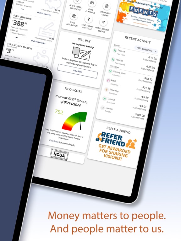 Visions FCU Mobile iPad screenshot 2 - Finance app