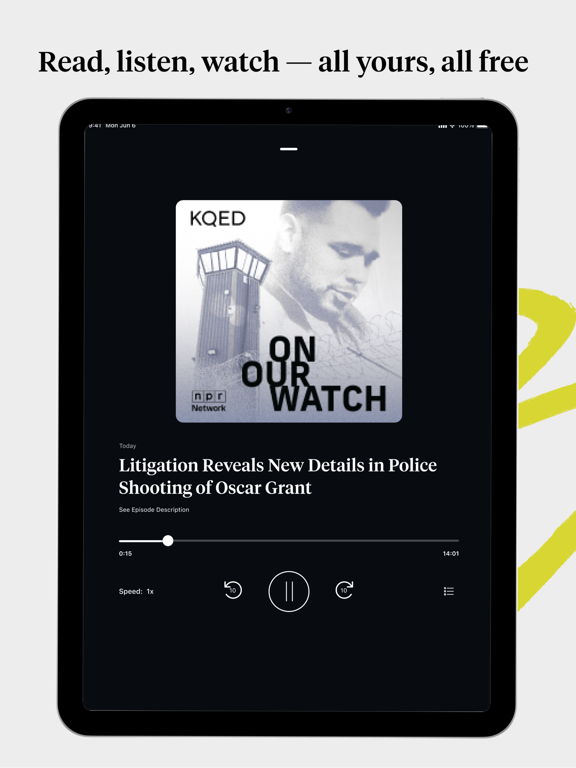 KQED: Bay Area Culture & News iPad screenshot 3 - News app