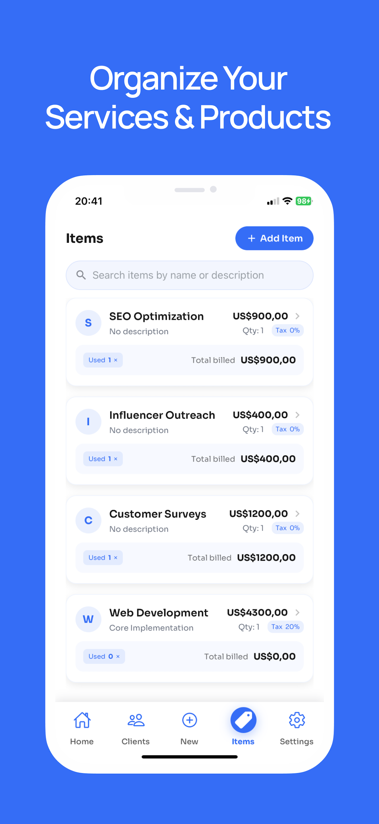 InvoiceX: Invoice Generator