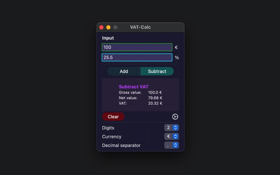 #2. VAT-Calc (macOS) Podle: oskari saarinen