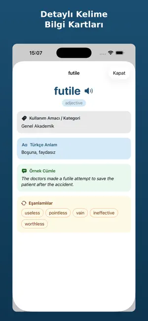 YDS-YÖKDİL Kelime Bankası screenshot 3