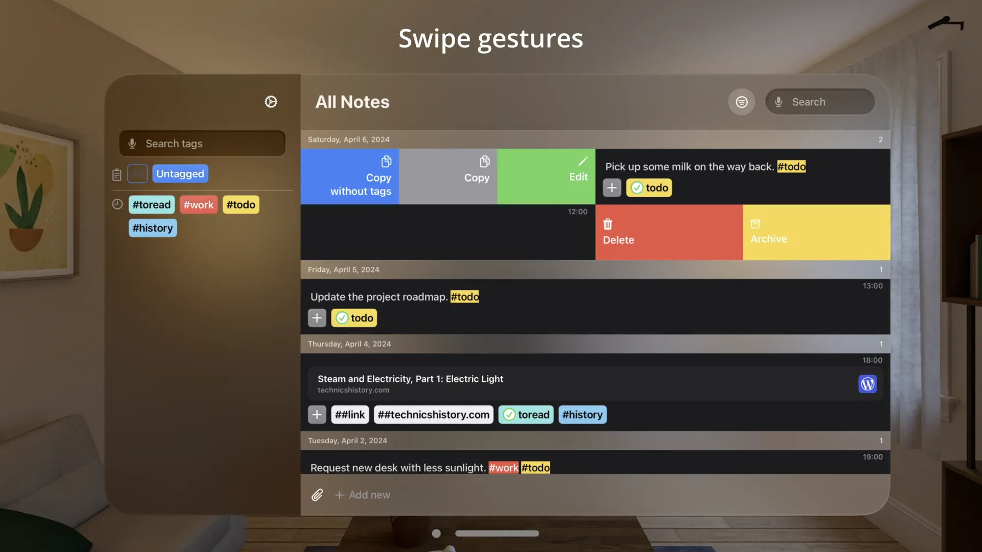 HashTagNotes: message yourself screenshot 8