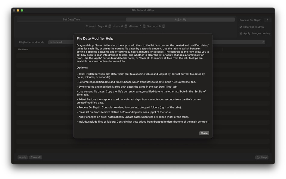 #3. File Date Modifier (macOS) Podle: Shaun Hirst