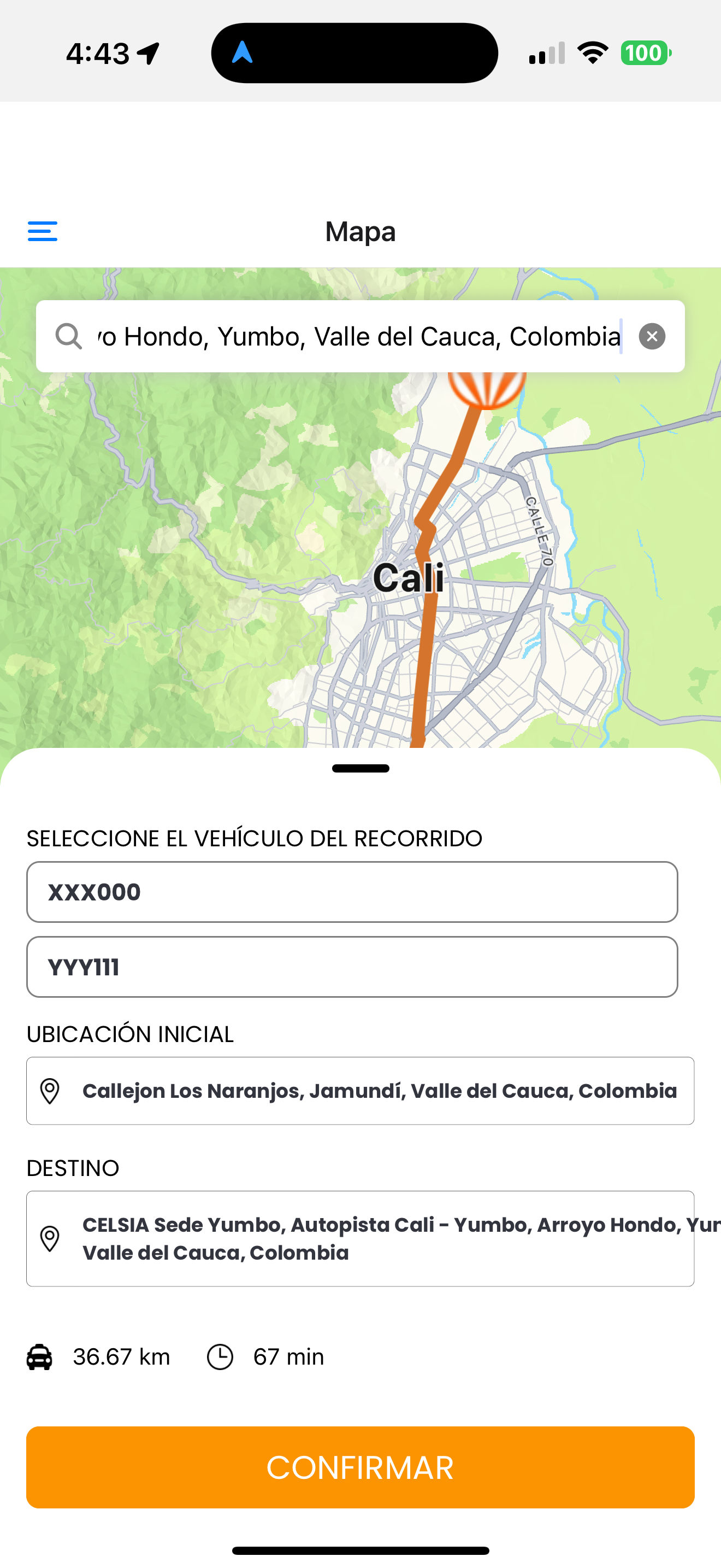 Celsia Registro Kilometraje