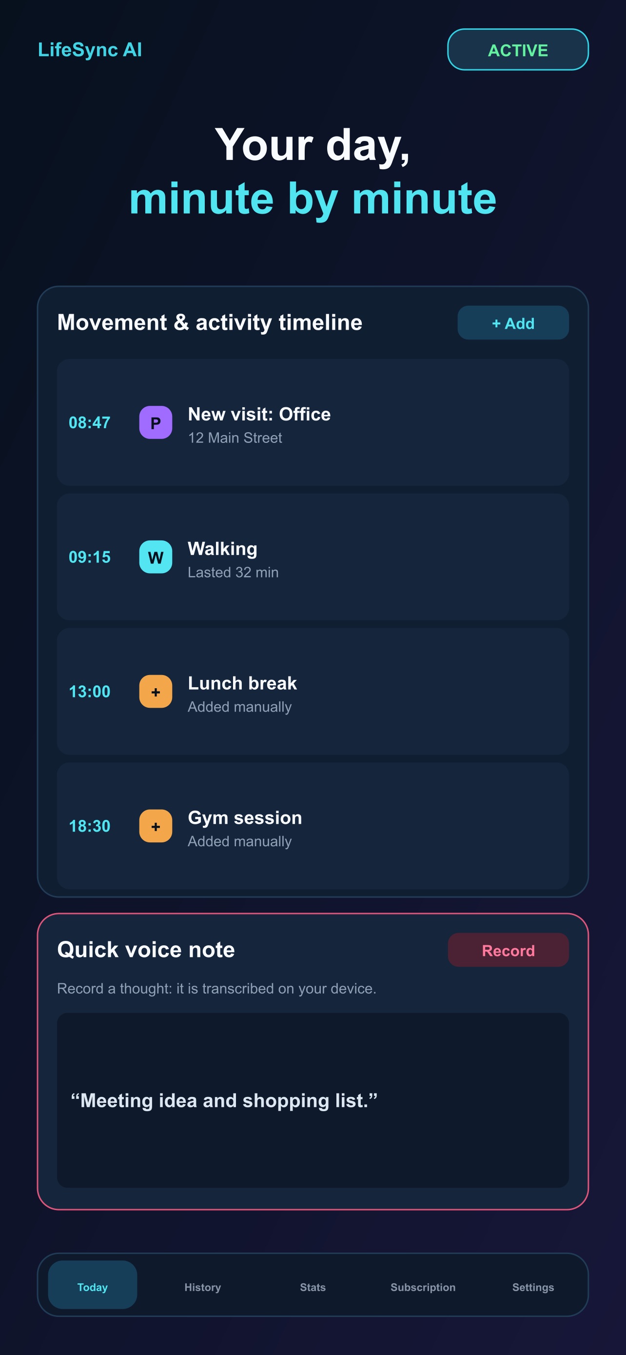 Screenshot 2 of LifeSync AI Journal