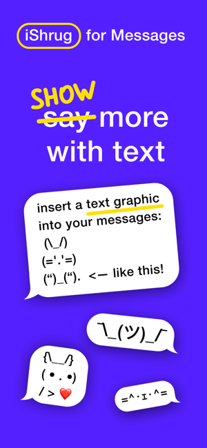‎iShrug: Kaomoji and ASCII Art Screenshot