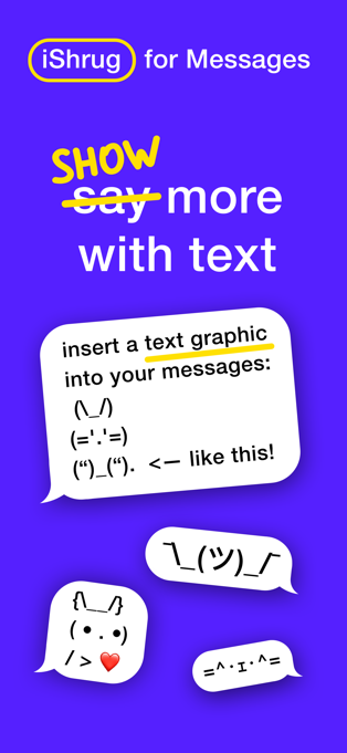 iShrug: Kaomoji and ASCII Art