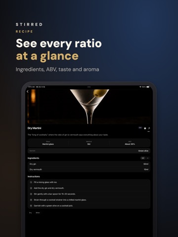 Stirred - Cocktail Guide iPad screenshot