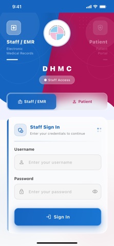 DHMC EMR iPhone screenshot