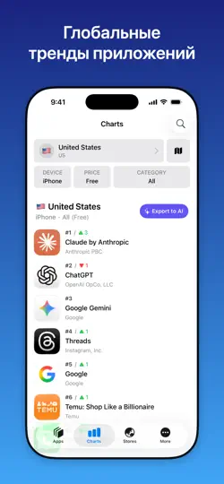 Скриншот Appboard: Рейтинги App Store на iPhone 2