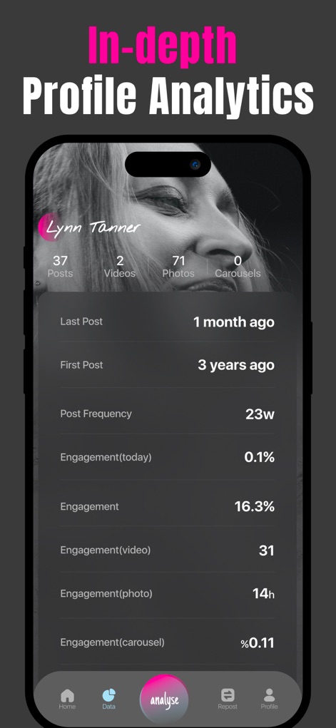 Analyzer Plus-Followers Report - Detailed Profile Metrics