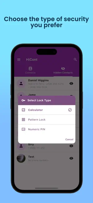 HiCont Hide Contacts screenshot 3